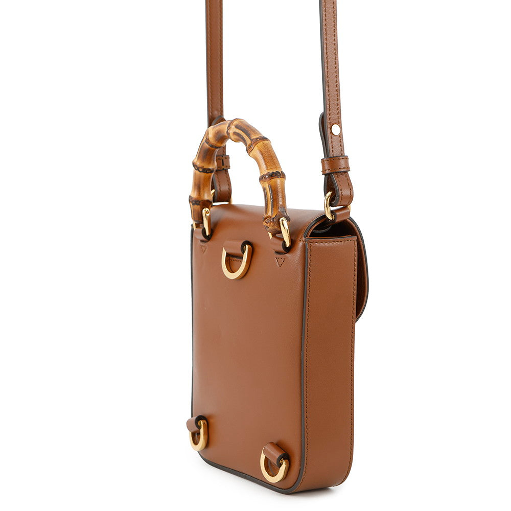 Sac bandoulière Gucci 3WAY Marron702106 Cuir Bambou