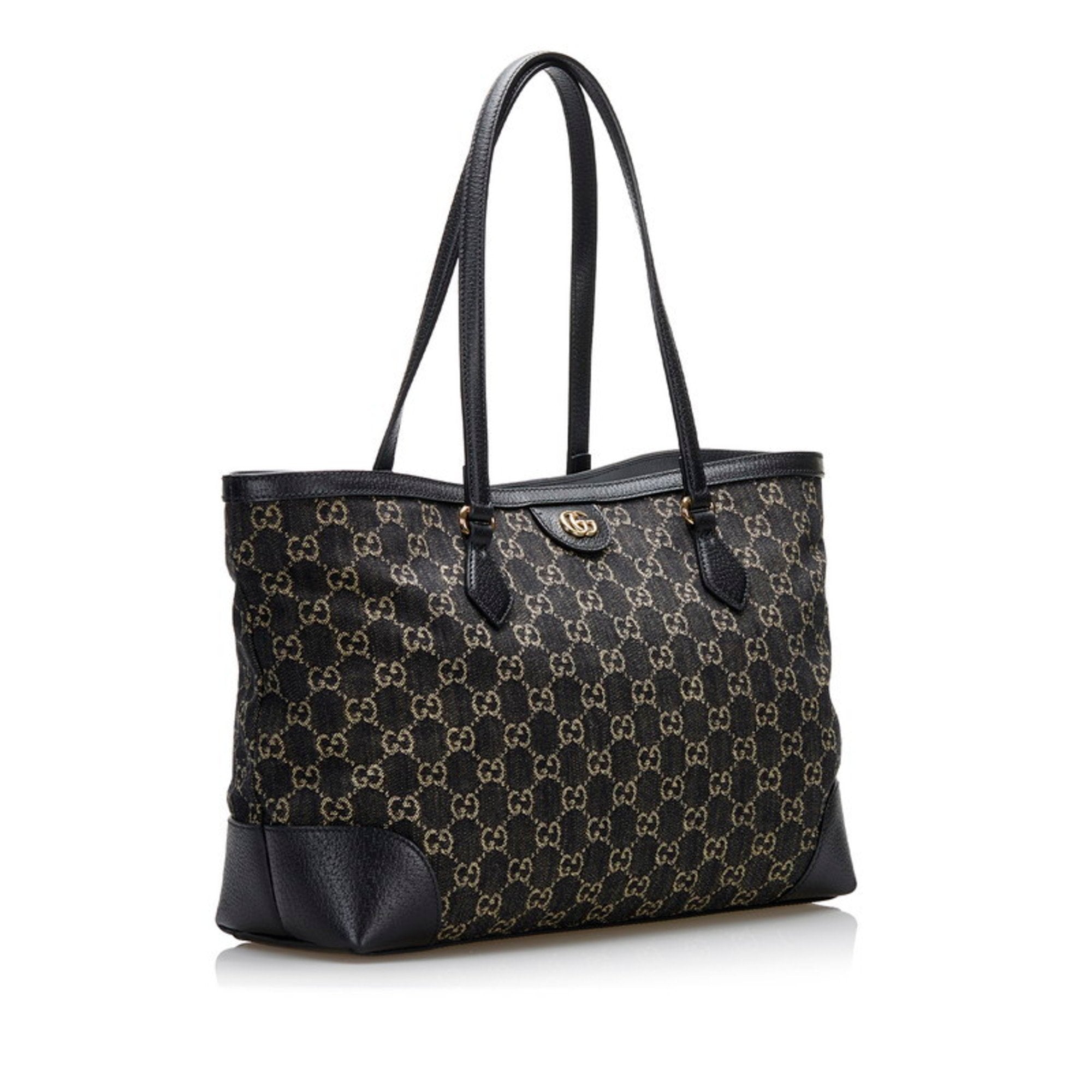 Gucci Offdia GG Moyen Sac cabas 631685 Noir Canvas Cuir Ladies GUCCI