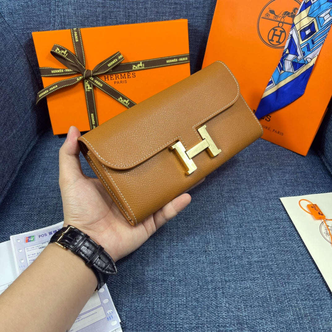 HM POCHETTE CONSTANCE 22 BRONZE VEAU QUINCAILLERIE OR