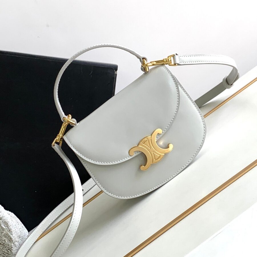 Celine Triomphe grey bag – front view