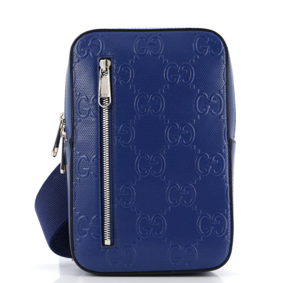 Sling Backpack GG Embossed Perforated Leather | Studio Nafay