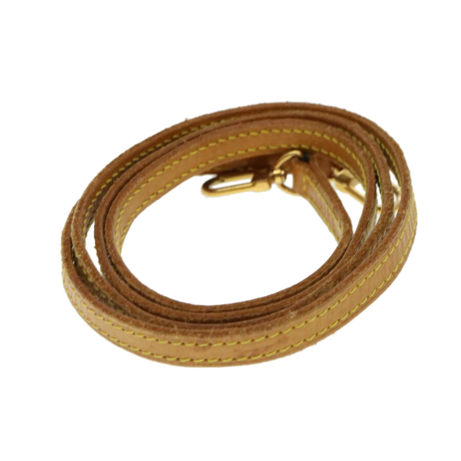 LOUIS VUITTON Shoulder Strap Leather 47.2"" Beige LV 40732 | Studio Nafay
