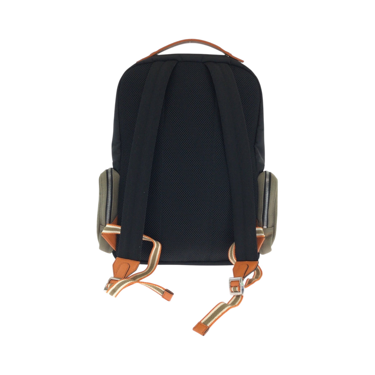 Fendi Sac à dos Toile, Nylon Noir Orange Kaki Silvermetal Sac à dos...