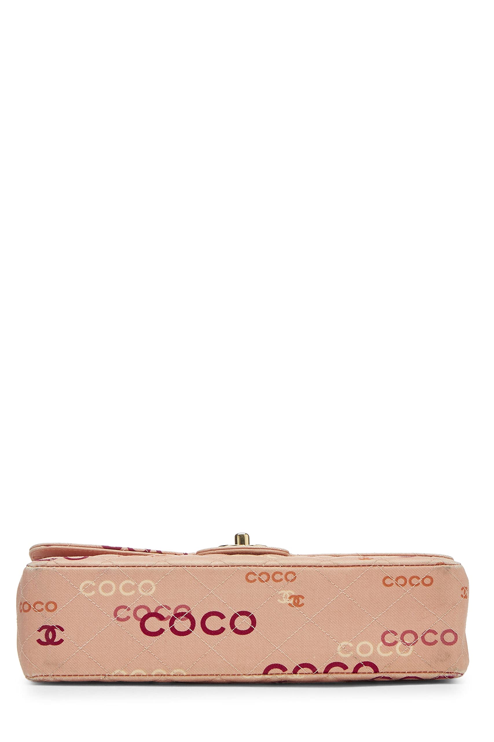 Chl, Rose Quilted Canvas Coco Classic Double Flap Moyen, Rose