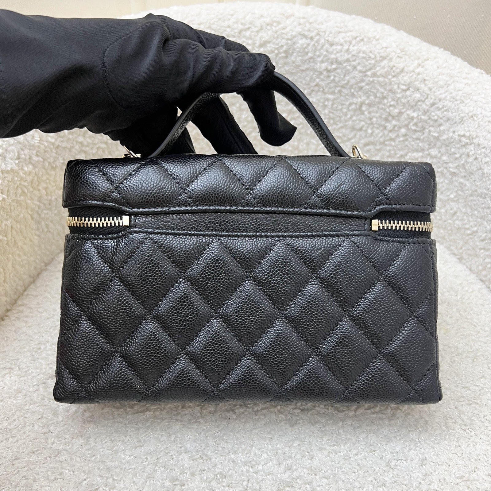 [Brand New – Local Full Set] Chanel 25P Vanity / Pochette avec Chaîne (LP Style Bag) in Noir Caviar and LGHW (Model: )