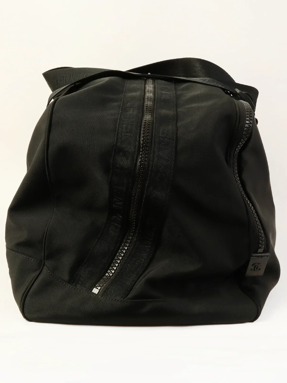 Chanel Around Made Sport Line Nylon Logo Boston Bag Noir