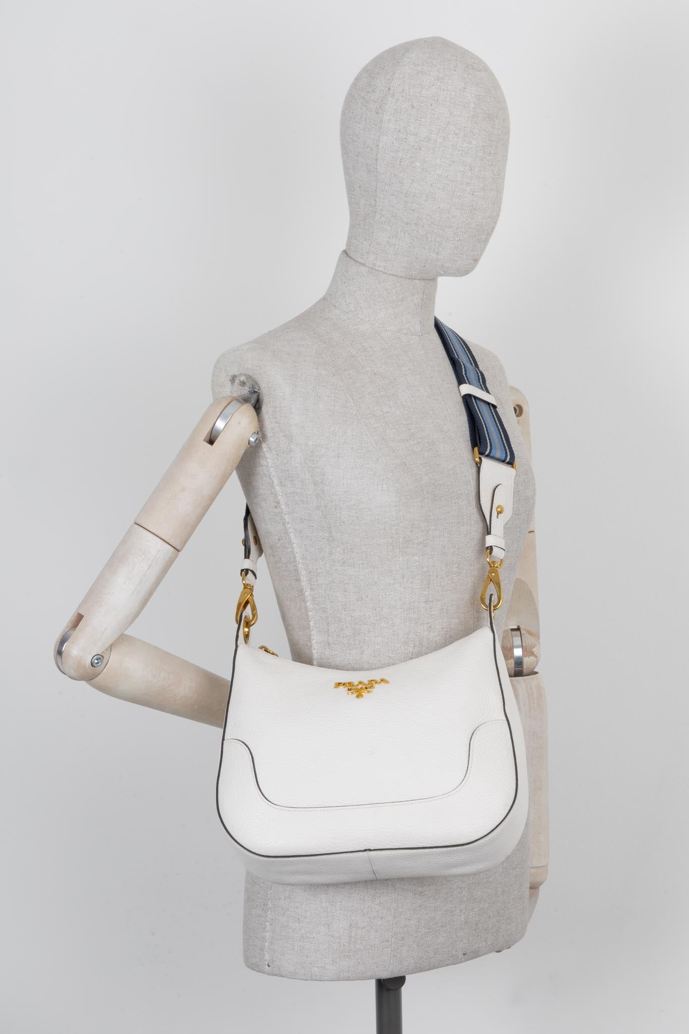 Sac bandoulière PRADA en Cuir Blanc