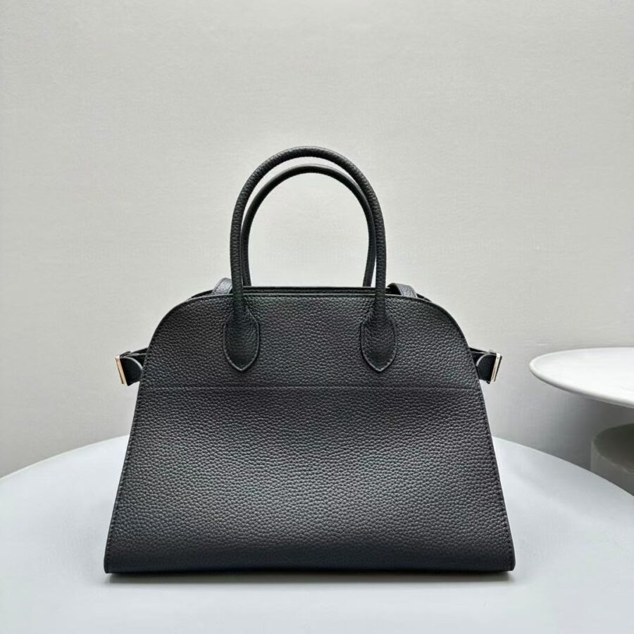 The Row Margaux 32cm Black Grained Calfskin | Studio Nafay