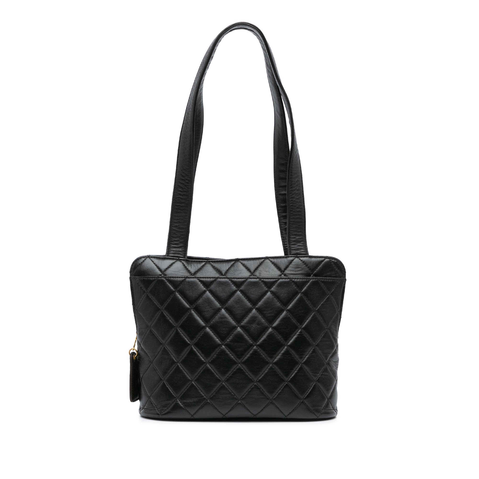 Noir Chanel Quilted Agneau Sac bandoulière