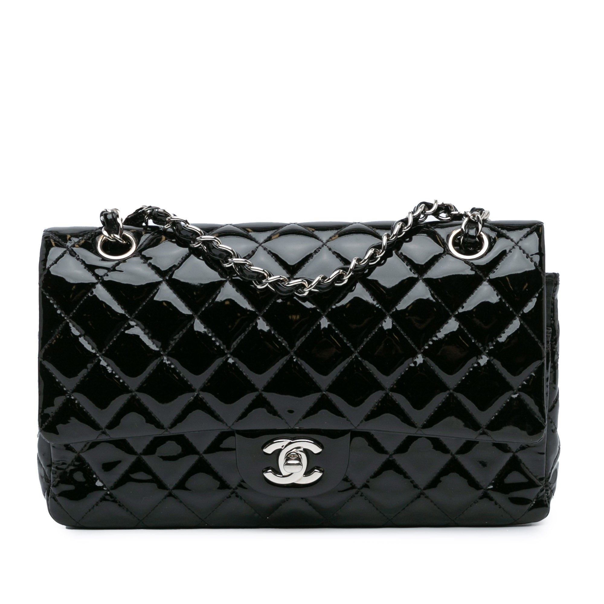 Sac bandoulière Chanel Flap Medium en cuir Noir 2