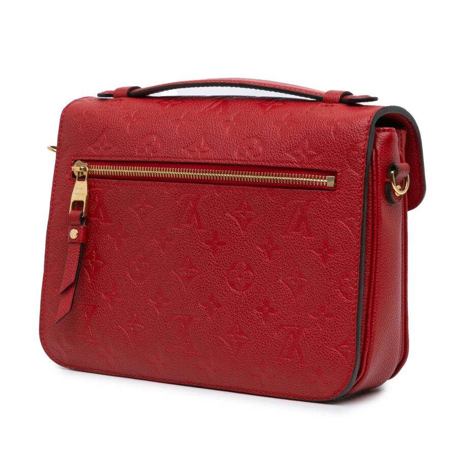 Red Louis Vuitton MONOGRAMME Empreinte Pochette Metis Satchel | Studio Nafay
