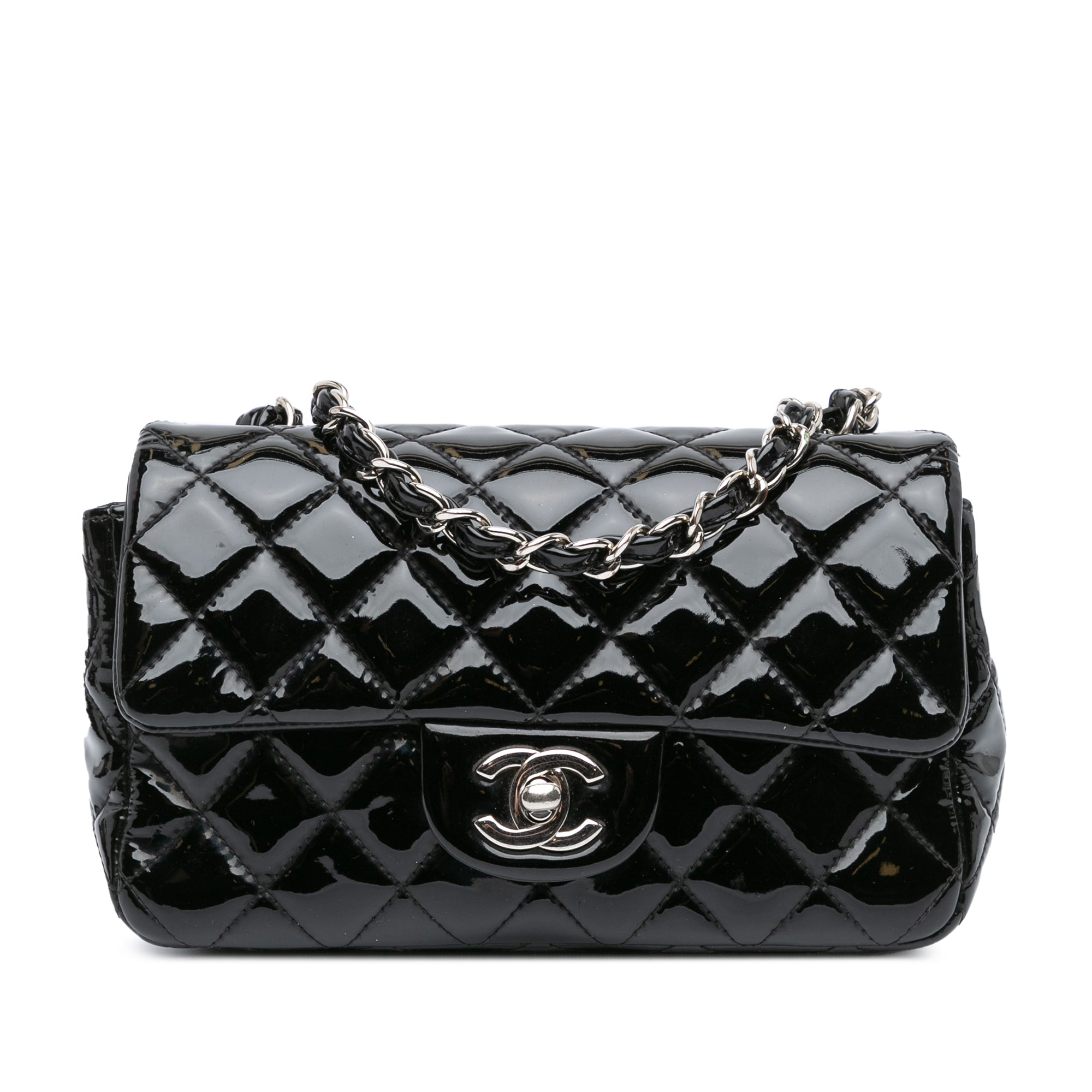 Sac bandoulière Chanel Twist Mini en cuir Noir 4