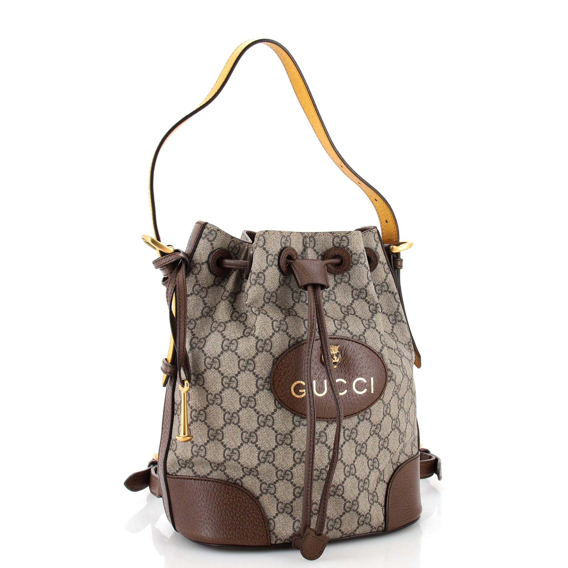 Sac à dos seau à cordon Neo GG Toile enduite Mini